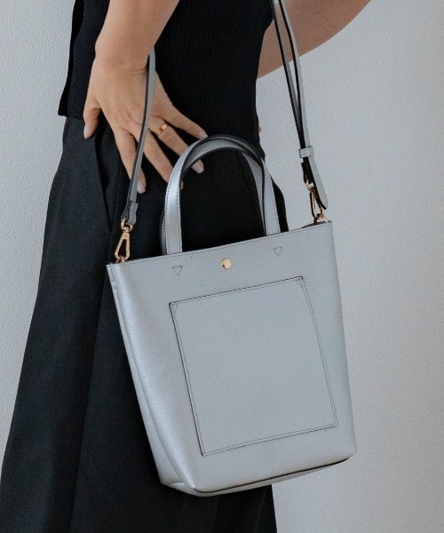 Rename（リネーム）の「Rename 2way コンパクト ミニ トート ショルダーバッグ（ショルダーバッグ・レディース・スカイブルー/ブラック/シルバー/アイボリー系/ブラック×シルバー/モカ・FREE）」の16枚目の写真