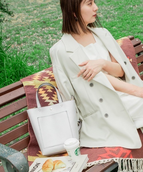 Rename（リネーム）の「Rename 2way コンパクト ミニ トート ショルダーバッグ（ショルダーバッグ・レディース・スカイブルー/ブラック/シルバー/アイボリー系/ブラック×シルバー/モカ・FREE）」の17枚目の写真