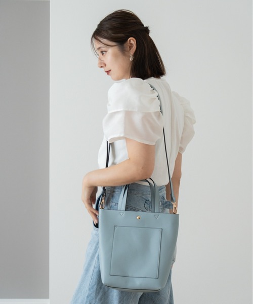 Rename（リネーム）の「Rename 2way コンパクト ミニ トート ショルダーバッグ（ショルダーバッグ・レディース・スカイブルー/ブラック/シルバー/アイボリー系/ブラック×シルバー/モカ・FREE）」の20枚目の写真