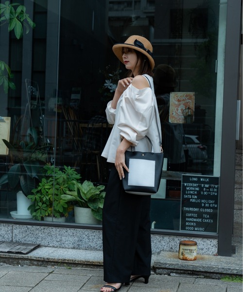 Rename（リネーム）の「Rename 2way コンパクト ミニ トート ショルダーバッグ（ショルダーバッグ・レディース・スカイブルー/ブラック/シルバー/アイボリー系/ブラック×シルバー/モカ・FREE）」の11枚目の写真