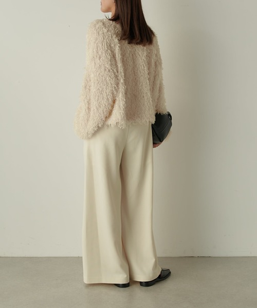 Lui's(ルイス)の「ワイドストレートパンツ(その他パンツ・レディース・オフホワイト/ブラック/グレー・36/38)」の9枚目の写真