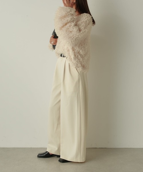 Lui's(ルイス)の「ワイドストレートパンツ(その他パンツ・レディース・オフホワイト/ブラック/グレー・36/38)」の8枚目の写真