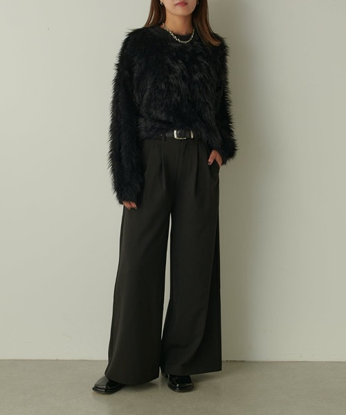 Lui's(ルイス)の「ワイドストレートパンツ(その他パンツ・レディース・オフホワイト/ブラック/グレー・36/38)」の15枚目の写真