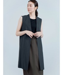 YORT（ヨート）の「【接触冷感・UVカット】リネン混ストレッチロングジレ（ベスト）」