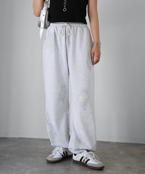 Free People フリーピープル　プリントパンツ　スウェットパンツ　送料込 セール 50%OFF】A4A/エーフォーエー/PRINT SWEAT PANTS プリント