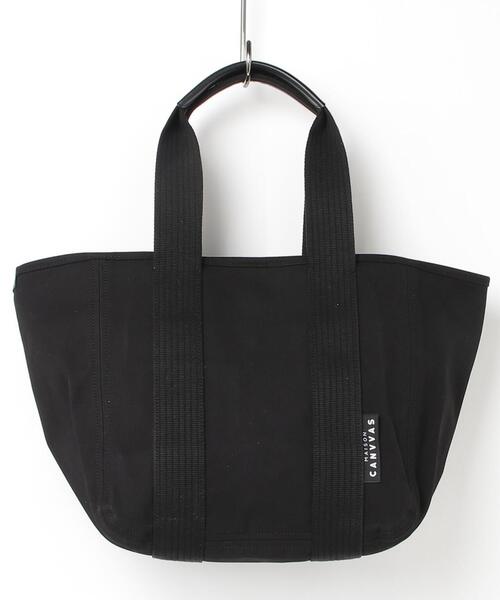 MAISON CANVVAS（メゾンキャンバス）の「MAISON CANVVAS/メゾン キャンバス/CANVAS TOTE/M（トートバッグ・レディース・ブラック/ブラック系その他/グレー/ブルー/イエロー/ネイビー/ブラウン/ブラウン系その他3/レッド/キャメル/ナチュラル/ピンク/モスグリーン・F）」の2枚目の写真