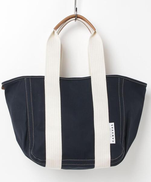 MAISON CANVVAS（メゾンキャンバス）の「MAISON CANVVAS/メゾン キャンバス/CANVAS TOTE/M（トートバッグ・レディース・ブラック/ブラック系その他/グレー/ブルー/イエロー/ネイビー/ブラウン/ブラウン系その他3/レッド/キャメル/ナチュラル/ピンク/モスグリーン・F）」の8枚目の写真