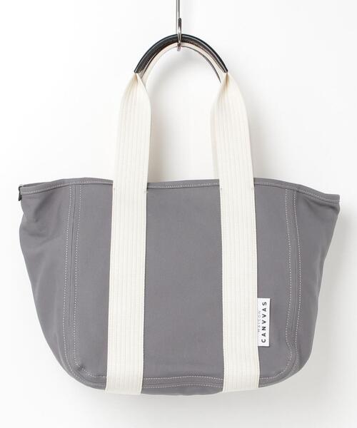 MAISON CANVVAS（メゾンキャンバス）の「MAISON CANVVAS/メゾン キャンバス/CANVAS TOTE/M（トートバッグ・レディース・ブラック/ブラック系その他/グレー/ブルー/イエロー/ネイビー/ブラウン/ブラウン系その他3/レッド/キャメル/ナチュラル/ピンク/モスグリーン・F）」の3枚目の写真