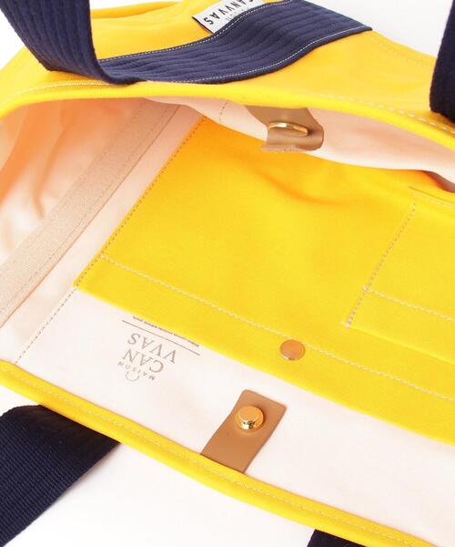 MAISON CANVVAS（メゾンキャンバス）の「MAISON CANVVAS/メゾン キャンバス/CANVAS TOTE/M（トートバッグ・レディース・ブラック/ブラック系その他/グレー/ブルー/イエロー/ネイビー/ブラウン/ブラウン系その他3/レッド/キャメル/ナチュラル/ピンク/モスグリーン・F）」の21枚目の写真
