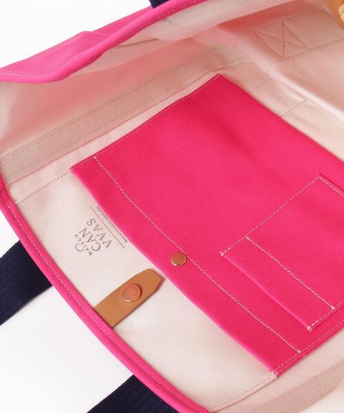 MAISON CANVVAS（メゾンキャンバス）の「MAISON CANVVAS/メゾン キャンバス/CANVAS TOTE/M（トートバッグ・レディース・ブラック/ブラック系その他/グレー/ブルー/イエロー/ネイビー/ブラウン/ブラウン系その他3/レッド/キャメル/ナチュラル/ピンク/モスグリーン・F）」の19枚目の写真