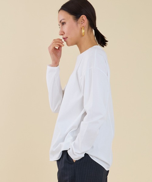 marmors（マルモア）の「【marmors】long t-shirt（Tシャツ/カットソー・レディース・ブラック/ホワイト/チャコールグレー・36）」の13枚目の写真