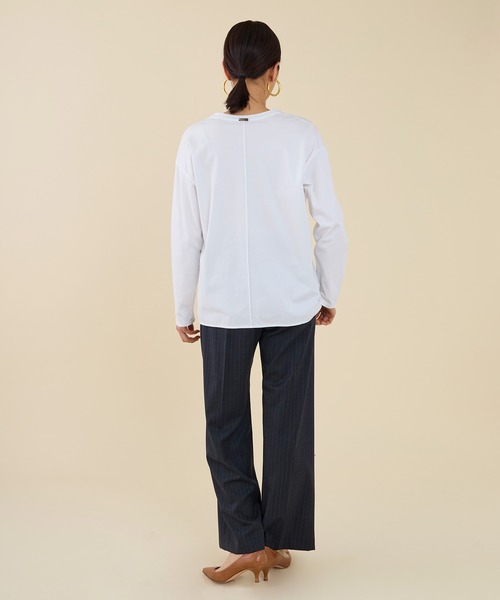 marmors（マルモア）の「【marmors】long t-shirt（Tシャツ/カットソー・レディース・ブラック/ホワイト/チャコールグレー・36）」の14枚目の写真