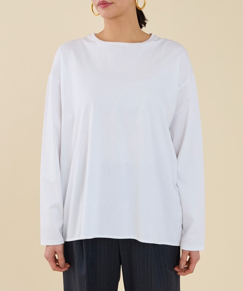 marmors（マルモア）の「【marmors】long t-shirt（Tシャツ/カットソー・レディース・ブラック/ホワイト/チャコールグレー・36）」の4枚目の写真