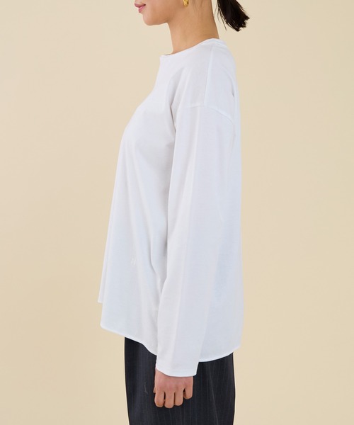 marmors（マルモア）の「【marmors】long t-shirt（Tシャツ/カットソー・レディース・ブラック/ホワイト/チャコールグレー・36）」の5枚目の写真