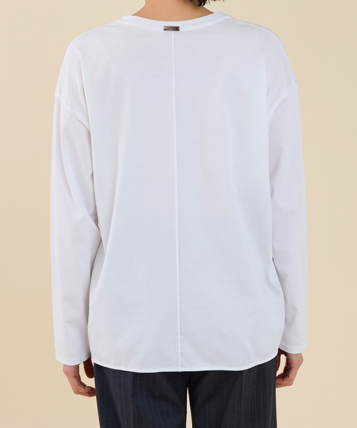 marmors（マルモア）の「【marmors】long t-shirt（Tシャツ/カットソー・レディース・ブラック/ホワイト/チャコールグレー・36）」の6枚目の写真