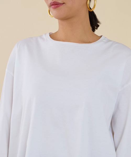 marmors（マルモア）の「【marmors】long t-shirt（Tシャツ/カットソー・レディース・ブラック/ホワイト/チャコールグレー・36）」の8枚目の写真