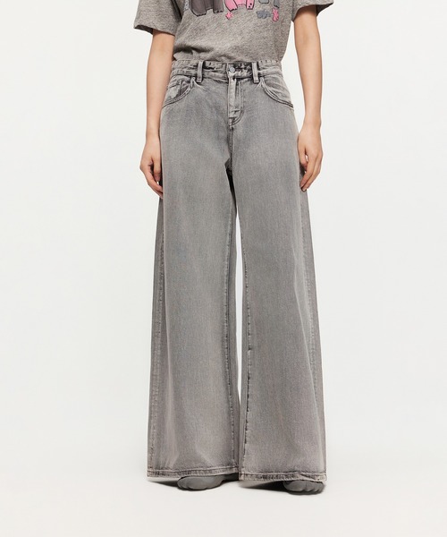 JNBY（ジェーエヌビーワイ）の「Vintage Wide-leg Jeans / ヴィンテージジーンズ（デニムパンツ・レディース・ブラック/グレー/ベージュ・34/36/38）」の3枚目の写真