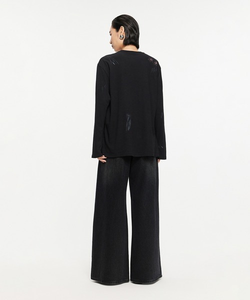 JNBY（ジェーエヌビーワイ）の「Vintage Wide-leg Jeans / ヴィンテージジーンズ（デニムパンツ・レディース・ブラック/グレー/ベージュ・34/36/38）」の8枚目の写真