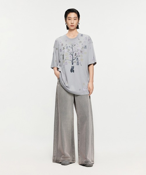 JNBY（ジェーエヌビーワイ）の「Vintage Wide-leg Jeans / ヴィンテージジーンズ（デニムパンツ・レディース・ブラック/グレー/ベージュ・34/36/38）」の19枚目の写真