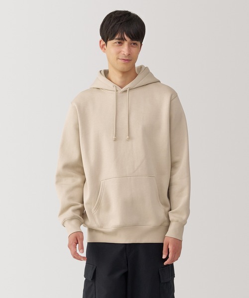 無印良品（ムジルシリョウヒン）の「紳士　スウェットプルパーカ（パーカー・メンズ・ネイビー/イエロー系/アイボリー/ブラック/ダークグリーン/グレー・XL/L/M/S）」の2枚目の写真