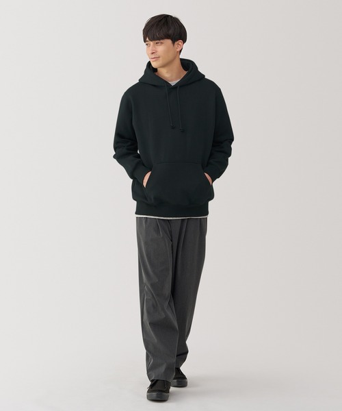 無印良品（ムジルシリョウヒン）の「紳士　スウェットプルパーカ（パーカー・メンズ・ネイビー/イエロー系/アイボリー/ブラック/ダークグリーン/グレー・XL/L/M/S）」の14枚目の写真