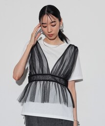 GALLEST | チュールビスチェセットTシャツ(Tシャツ/カットソー)