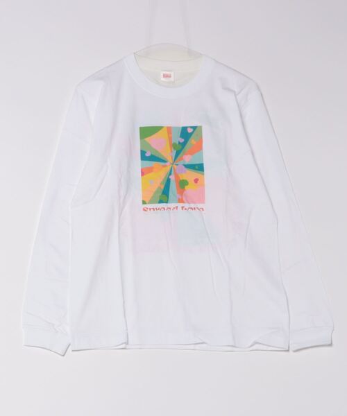 NO WAY(ノーウェイ)の「/Spread Love/オリジナルプリント L/S T(Tシャツ/カットソー・レディース・ホワイト/ブラック・MEDIUM/LARGE/SMALL)」の2枚目の写真