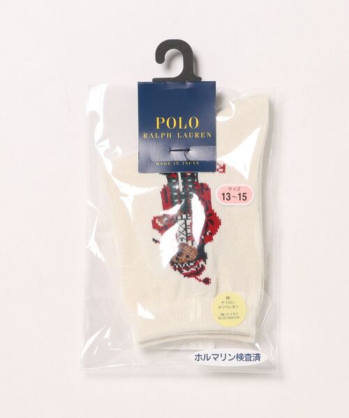 POLO RALPH LAUREN(ポロ ラルフ ローレン)の「POLO RALPH LAUREN HOLIDAY ポロベア キッズソックス 04835748/04863748(ソックス/靴下・キッズ・オフホワイト/ネイビー/グリーン系その他・22-24cm/19-21cm/16-18cm/13-15cm)」の7枚目の写真