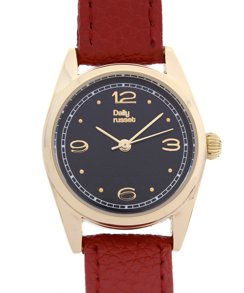 Daily russet（デイリー ラシット）の「Daily リストウォッチ(ブラック)（アナログ腕時計・レディース・ブラック/レッド/グレー/ベージュ/ネイビー・FREE）」の5枚目の写真