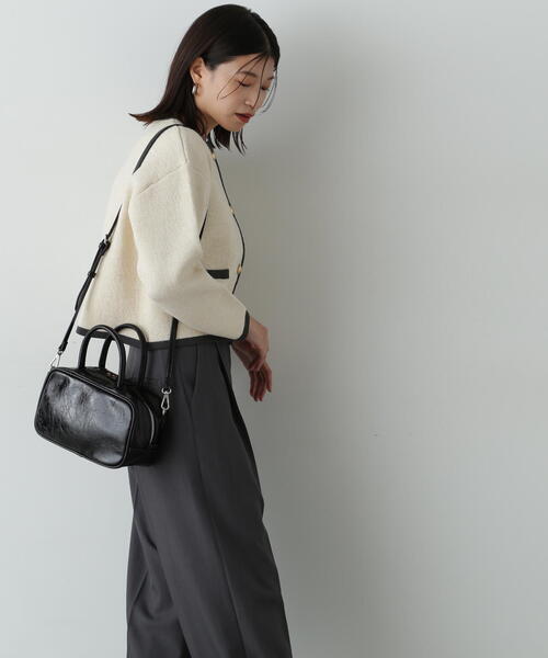 N.（N. Natural Beauty Basic）（エヌエヌナチュラルビューティーベーシック）の「◆スクエアボストンバッグ（ボストンバッグ・レディース・レッド/シルバー/ブラック・ﾌﾘ-）」の14枚目の写真