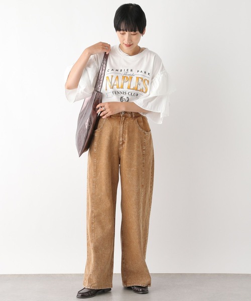 LEPSIM(レプシィム)の「サイド布帛カット 141597(Tシャツ/カットソー・レディース・ブラック/オフホワイト・FREE)」の22枚目の写真