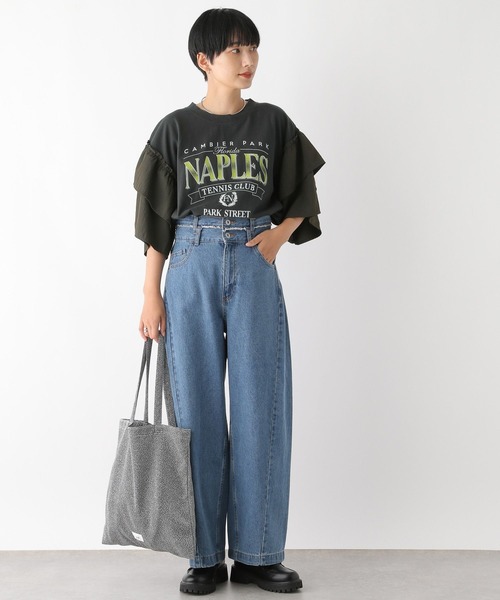 LEPSIM(レプシィム)の「サイド布帛カット 141597(Tシャツ/カットソー・レディース・ブラック/オフホワイト・FREE)」の15枚目の写真