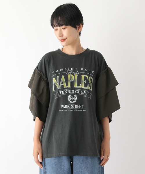 LEPSIM(レプシィム)の「サイド布帛カット 141597(Tシャツ/カットソー・レディース・ブラック/オフホワイト・FREE)」の13枚目の写真