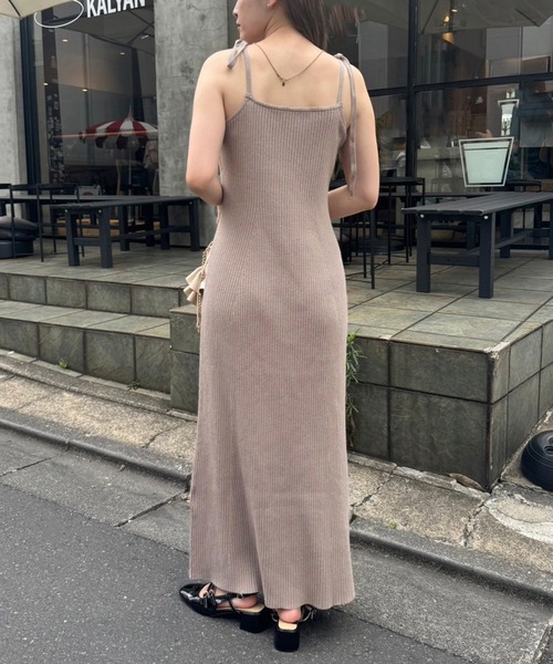 one after another NICE CLAUP(ワンアフターアナザーナイスクラップ)の「【2点セット】ショートボレロ+ニットロングワンピースセット(ワンピース・レディース・アイボリー/ブラック/グレー・FREE)」の11枚目の写真