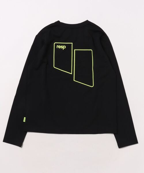 RE/SP（アールイーエスピー）の「RE/SP RE/SP L/S Tee / アールイーエスピー アールイーエスピー ロングスリーブTシャツ（Tシャツ/カットソー・キッズ・ブラック/ライム・1/2/3/4）」の3枚目の写真