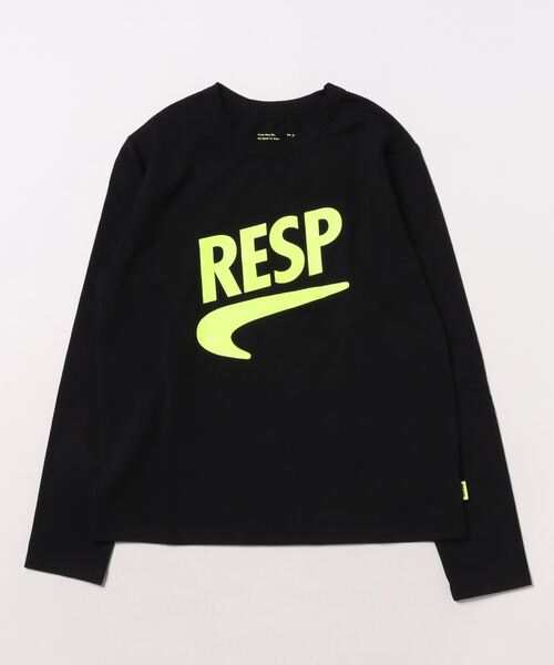 RE/SP（アールイーエスピー）の「RE/SP RE/SP L/S Tee / アールイーエスピー アールイーエスピー ロングスリーブTシャツ（Tシャツ/カットソー・キッズ・ブラック/ライム・1/2/3/4）」の6枚目の写真