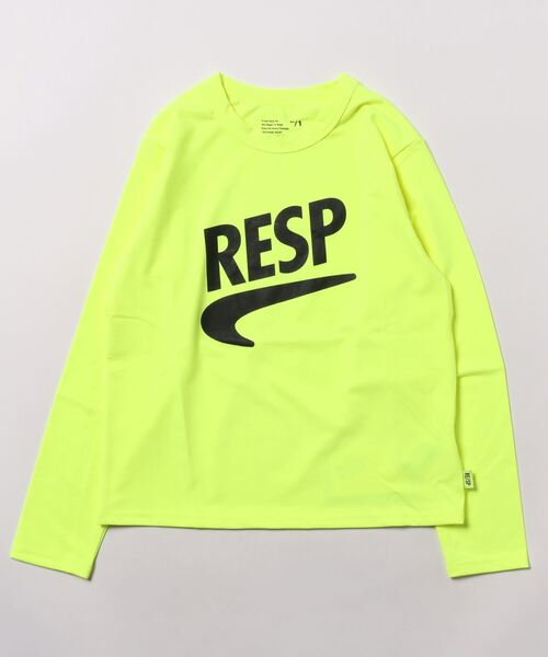 RE/SP（アールイーエスピー）の「RE/SP RE/SP L/S Tee / アールイーエスピー アールイーエスピー ロングスリーブTシャツ（Tシャツ/カットソー・キッズ・ブラック/ライム・1/2/3/4）」の7枚目の写真