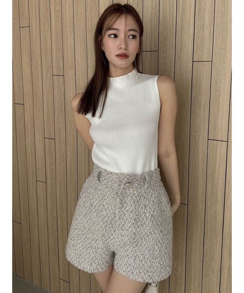 dazzlin（ダズリン）の「【セットアップ対応】コンパクトツイードショートパンツ（その他パンツ・レディース・ベージュ/ピンク・SMALL/MEDIUM）」の9枚目の写真