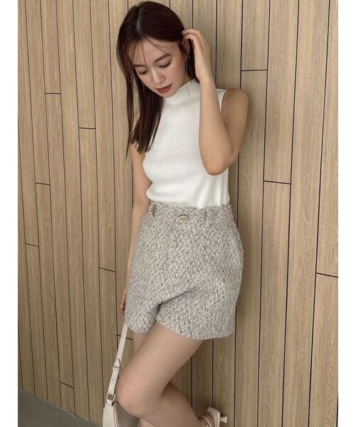 dazzlin（ダズリン）の「【セットアップ対応】コンパクトツイードショートパンツ（その他パンツ・レディース・ベージュ/ピンク・SMALL/MEDIUM）」の7枚目の写真