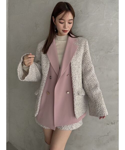 dazzlin（ダズリン）の「【セットアップ対応】コンパクトツイードショートパンツ（その他パンツ・レディース・ベージュ/ピンク・SMALL/MEDIUM）」の22枚目の写真