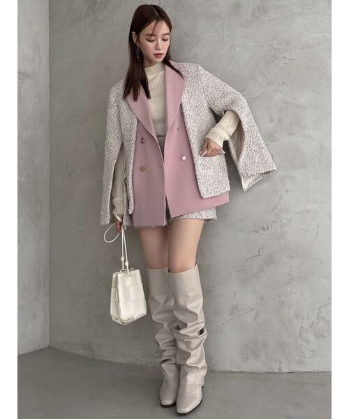 dazzlin（ダズリン）の「【セットアップ対応】コンパクトツイードショートパンツ（その他パンツ・レディース・ベージュ/ピンク・SMALL/MEDIUM）」の20枚目の写真