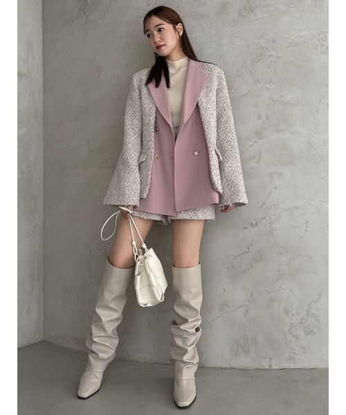 dazzlin（ダズリン）の「【セットアップ対応】コンパクトツイードショートパンツ（その他パンツ・レディース・ベージュ/ピンク・SMALL/MEDIUM）」の19枚目の写真