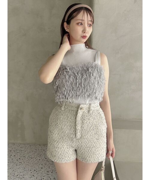 dazzlin（ダズリン）の「【セットアップ対応】コンパクトツイードショートパンツ（その他パンツ・レディース・ベージュ/ピンク・SMALL/MEDIUM）」の18枚目の写真