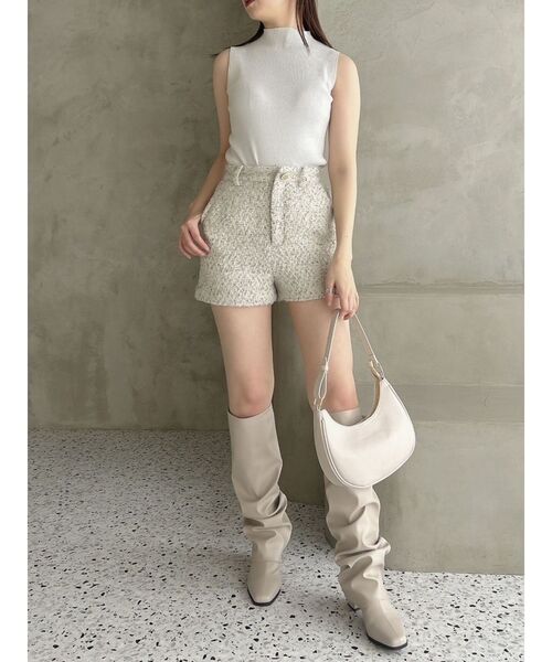 dazzlin（ダズリン）の「【セットアップ対応】コンパクトツイードショートパンツ（その他パンツ・レディース・ベージュ/ピンク・SMALL/MEDIUM）」の11枚目の写真