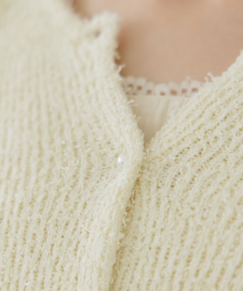 flower(フラワー)の「レディニットトップ(ニット/セーター・レディース・ホワイト/レモンイエロー・FREE)」の6枚目の写真