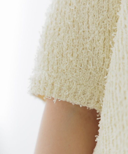 flower(フラワー)の「レディニットトップ(ニット/セーター・レディース・ホワイト/レモンイエロー・FREE)」の8枚目の写真
