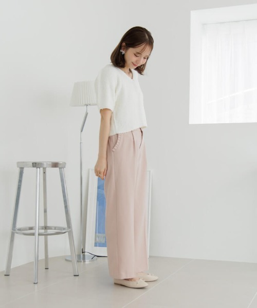 flower(フラワー)の「レディニットトップ(ニット/セーター・レディース・ホワイト/レモンイエロー・FREE)」の13枚目の写真