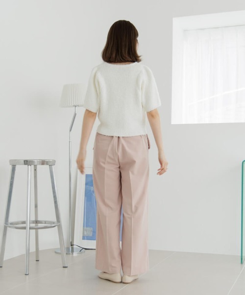 flower(フラワー)の「レディニットトップ(ニット/セーター・レディース・ホワイト/レモンイエロー・FREE)」の14枚目の写真