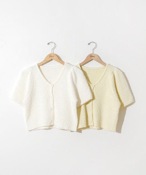 flower(フラワー)の「レディニットトップ(ニット/セーター・レディース・ホワイト/レモンイエロー・FREE)」の18枚目の写真