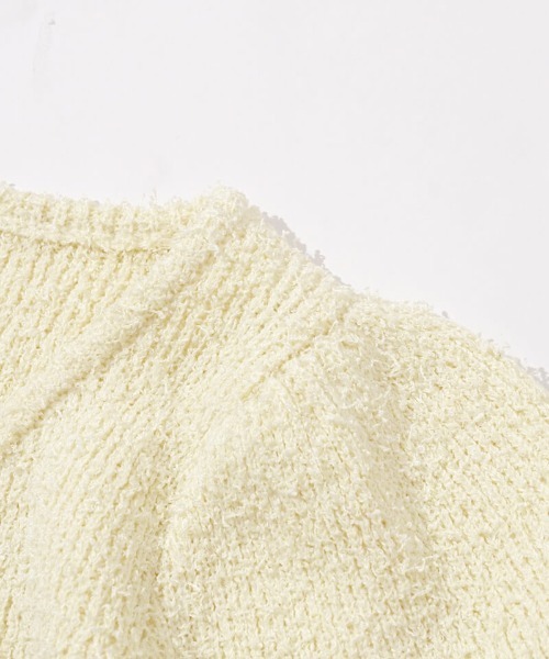 flower(フラワー)の「レディニットトップ(ニット/セーター・レディース・ホワイト/レモンイエロー・FREE)」の22枚目の写真